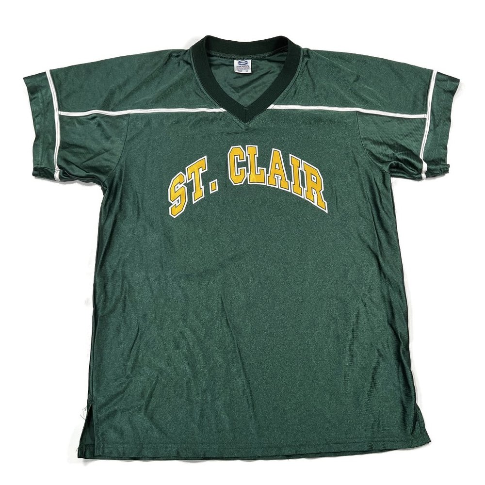 Vintage Saxon Athletic Pullover Jersey Shirt Womens 38 Green St Clair‎ Canada V